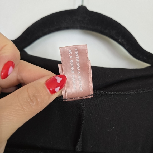 Nom Maternity Tessa Maternity‎ Nursing Wrap Dress Black Small Bamboo Jersey Knit - Picture 6 of 13